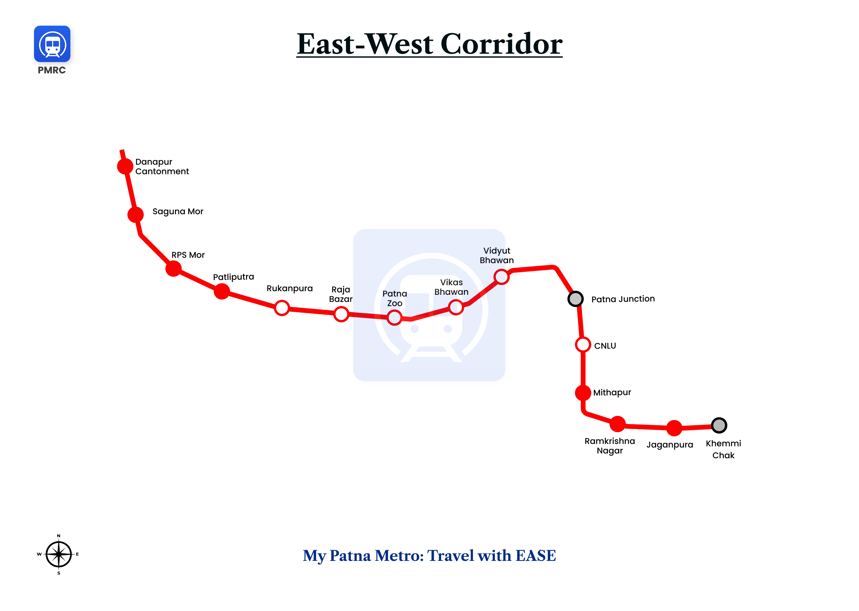 Patna Metro Red Line Route Map